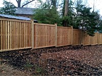 <b>Cedar Board on Board Privacy Fence with Fascia Board Top and Bottom</b>